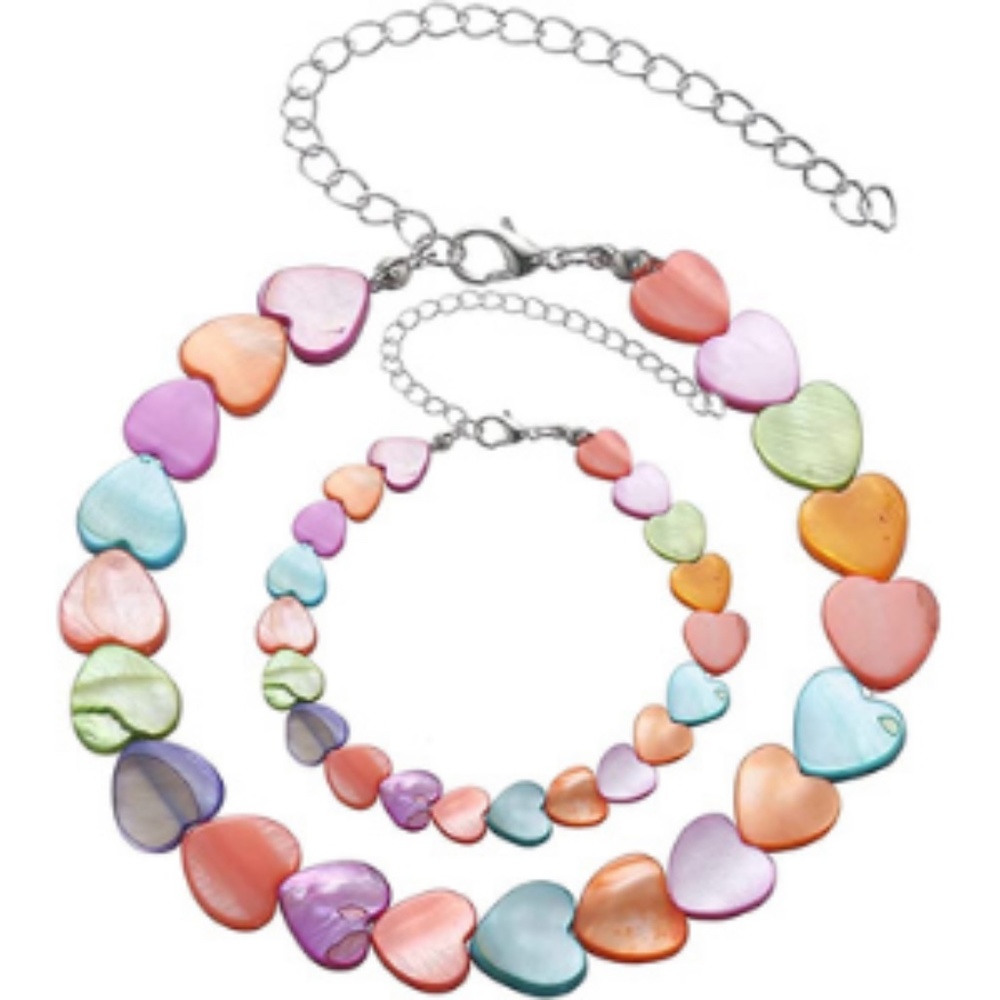 Adjustable Beach Shell Anklet Shell Choker Necklace Set for Women Girls